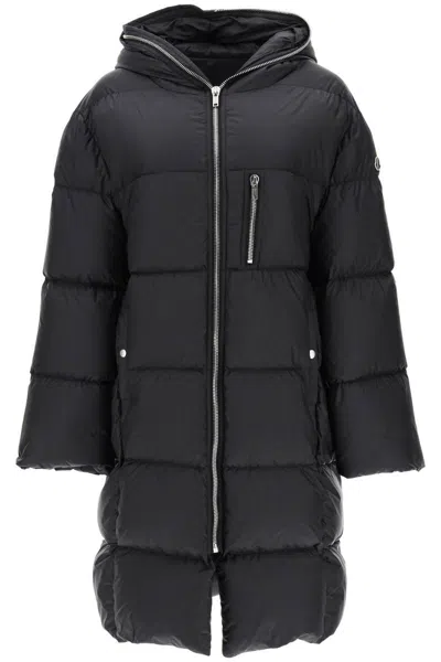Shop Moncler X Rick Owens Cyclopic Oversized Down Coat In Black