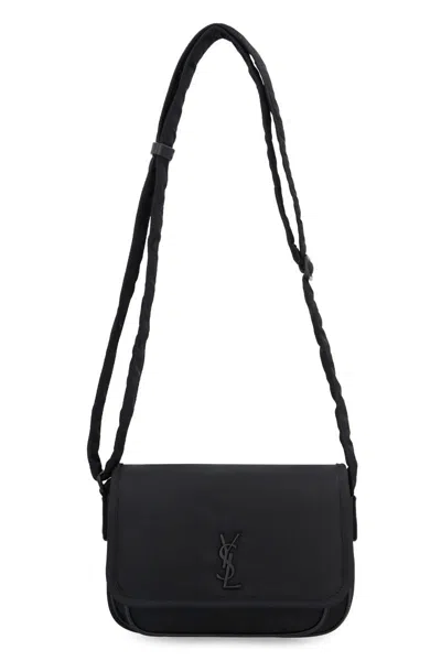Shop Saint Laurent Niki Nylon Messenger Small Bag In Black