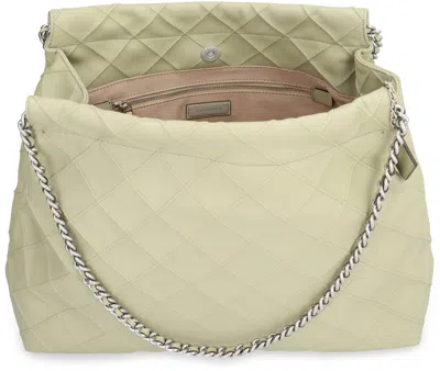 Shop Tory Burch Fleming Leather Bag In Green
