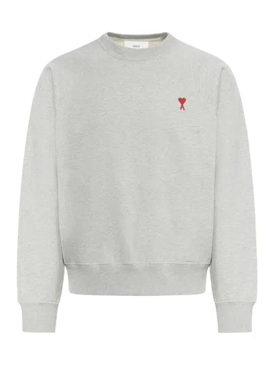 Shop Ami Alexandre Mattiussi Ami De Coeur Boxy Fit Sweatshirt In Grey