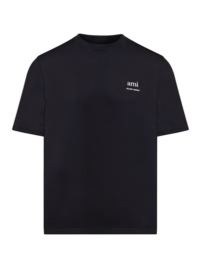 Shop Ami Alexandre Mattiussi Cotton T-shirt In Black