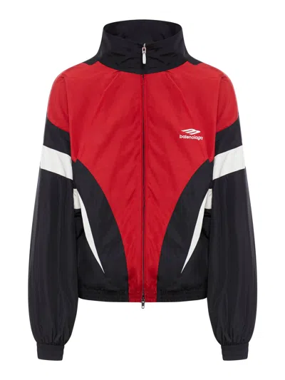 Shop Balenciaga Off Shoulder Tracksuit 3b Sports Icon Jacket In Black