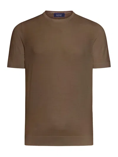 Shop Nome Round Neck T-shirt In Brown
