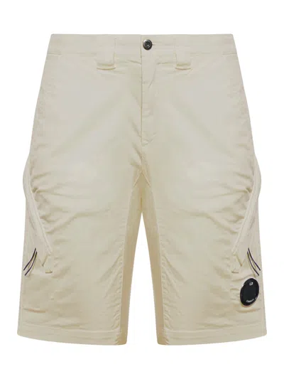 Shop C.p. Company Stretch Sateen Utility Shorts In Brown