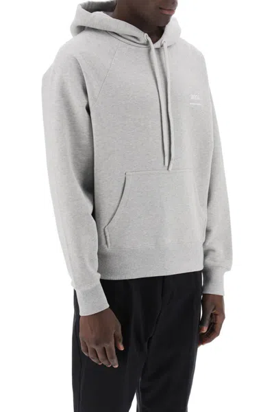Shop Ami Alexandre Mattiussi Organic Cotton Hoodie With Hood In Grey