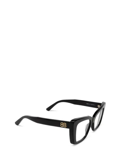 Shop Balenciaga Eyeglasses In Black