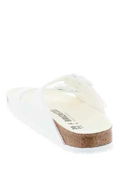 Shop Birkenstock Arizona Slides Narrow Fit In White