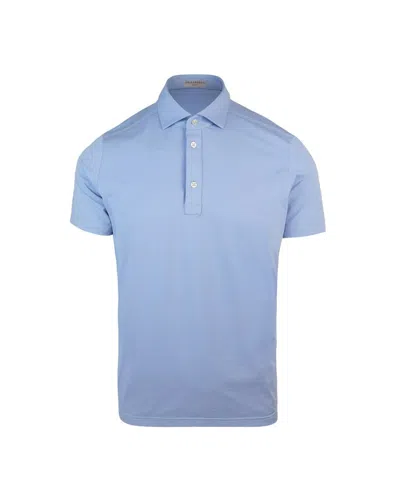 Shop Ghirardelli Polo Shirt In Sky Blue