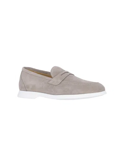 Shop Kiton Flat Shoes In Beige