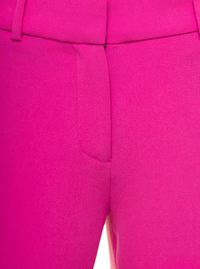 Shop Michael Kors Fuchsia Slim Pants With Belt Loops In Acetate Blend M  In Fuxia