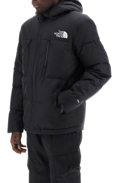 Shop The North Face Himalayan Short Hooded Down Jacket In Black