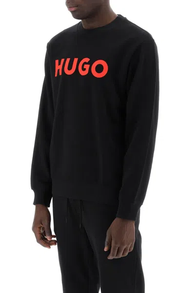 Shop Hugo Dem Logo Sweatshirt In Black
