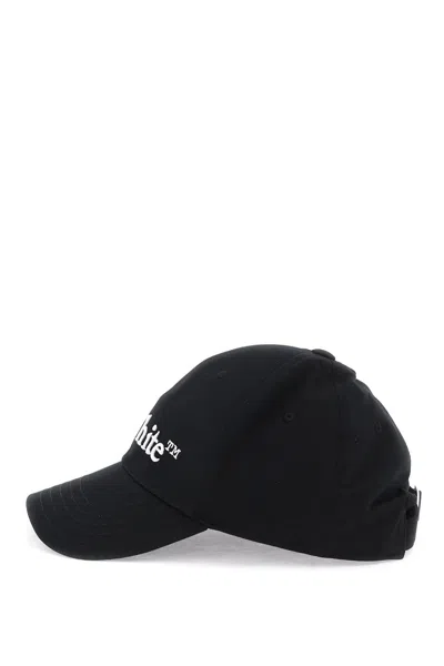 Shop Off-white Off White Embroidered Logo Baseball Cap With In Black