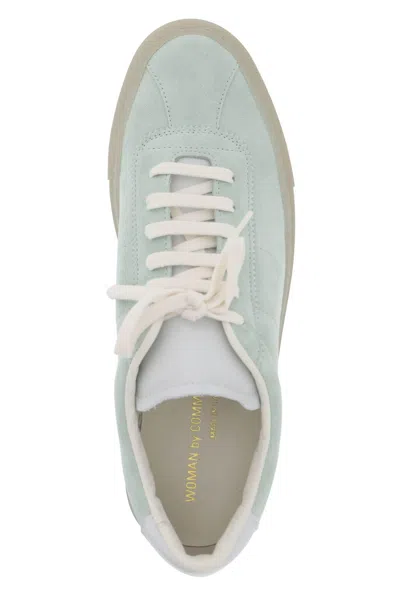 Shop Common Projects Suede Leather Sneakers For Men In Green