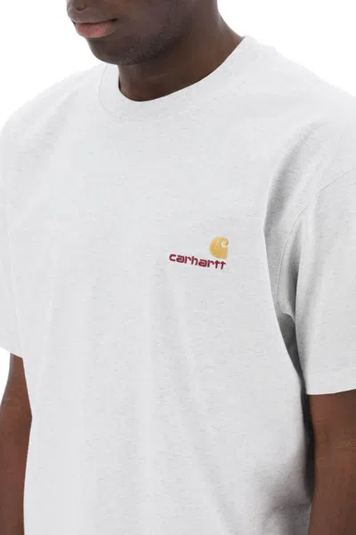 Shop Carhartt Wip American Script T Shirt In Grey