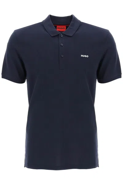 Shop Hugo Dinos Slim Fit Polo Shirt In Blue