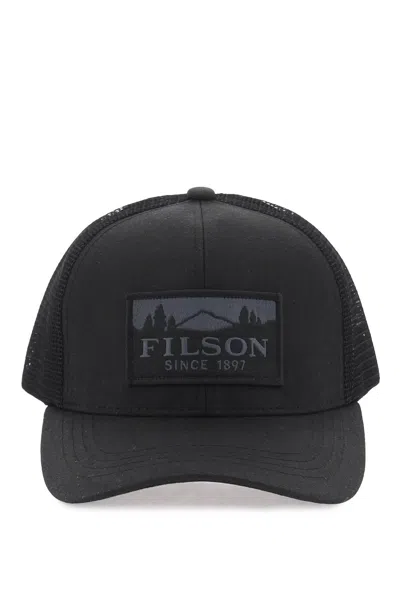 Shop Filson Water Repellent Cotton Trucker In Black