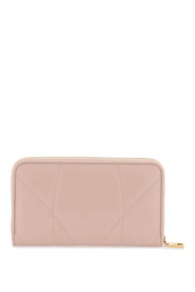 Shop Dolce & Gabbana Devotion Zip Around Wallet In Pink