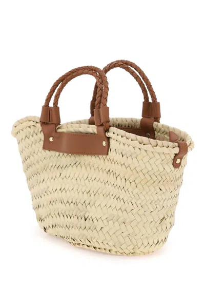Shop Castaã±er Castaner Raffia Basket Bag For In Neutro,brown