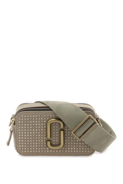Shop Marc Jacobs The Crystal Canvas Snapshot In Khaki