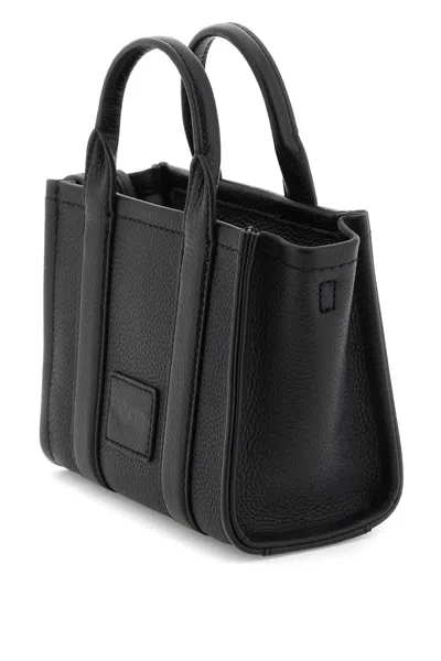 Shop Marc Jacobs The Leather Mini Tote Bag In Black