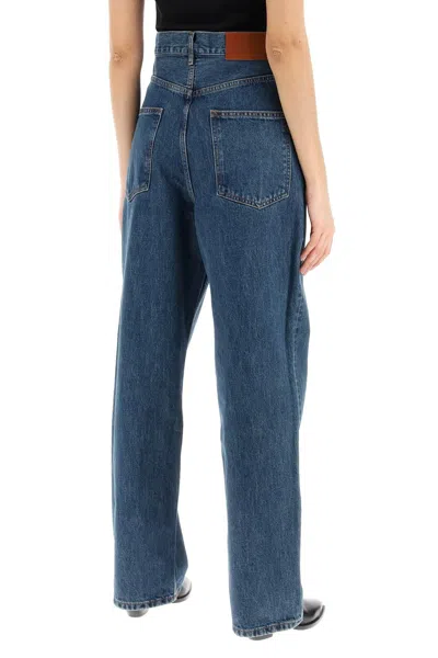 Shop Wardrobe.nyc Low Waisted Loose Fit Jeans In Blue