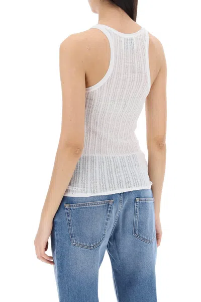 Shop Isabel Marant "perforated Knit Top In White