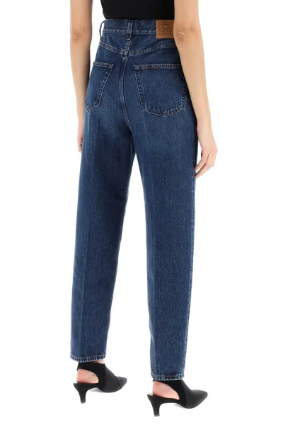 Shop Totême Toteme Tapered Jeans In Blue