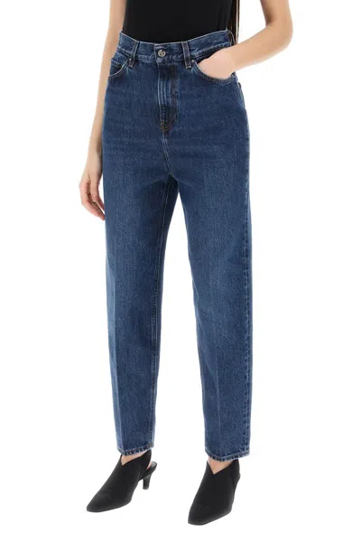 Shop Totême Toteme Tapered Jeans In Blue