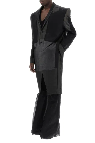 Shop Rick Owens Tatlin Organza Coat In Black