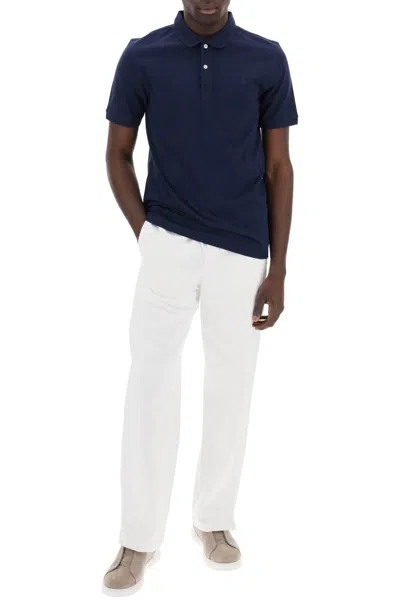 Shop Vilebrequin Regular Fit Cotton Polo Shirt In Blue