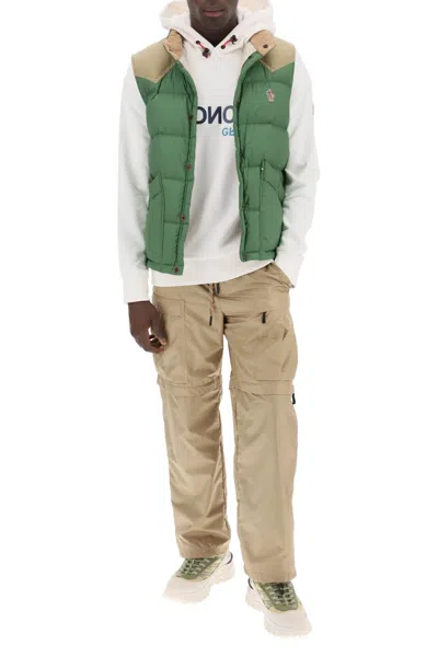 Shop Moncler Grenoble Veny Padded Feather Vest For In Green