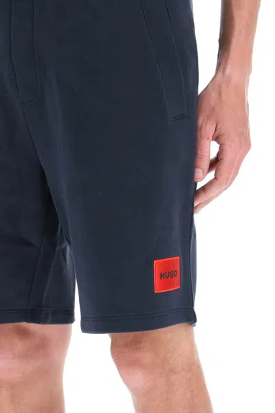 Shop Hugo Diz Sweat Shorts In Blue