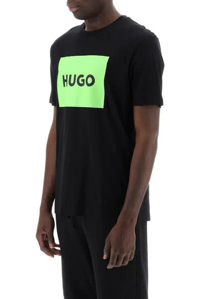 Shop Hugo Dulive T Shirt With Logo Box In Black
