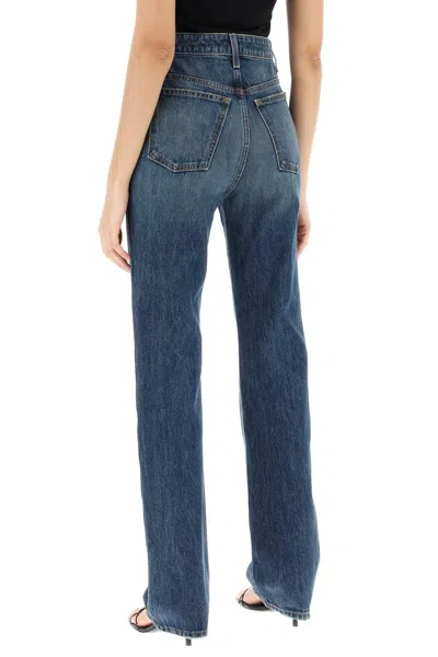 Shop Khaite Slim Fit Danielle Jeans In Blue
