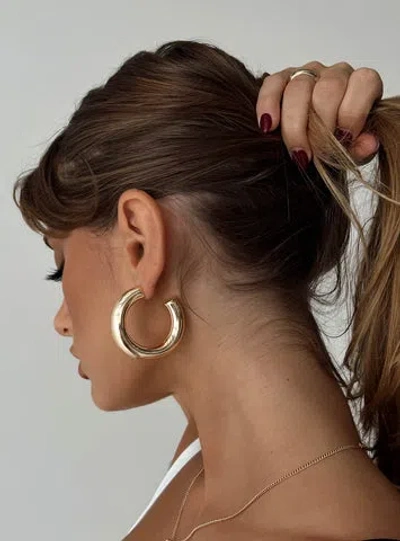 Shop Princess Polly Samwell Chunky Earrings In Gold
