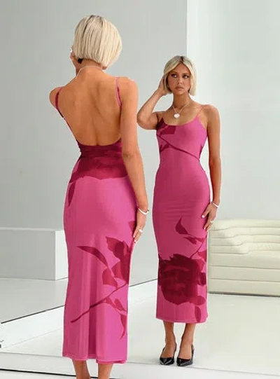 strapless open back dress Provence Bloom Tiered Midi Dress Floral Pink– Selfie Leslie