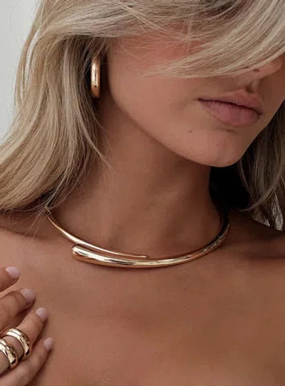 Shop Princess Polly Lower Impact Feed The Fire Necklace In Gold