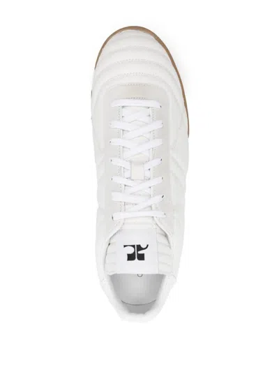 Courrèges Courreges Man Sneakers Off White Size 7 Leather In White