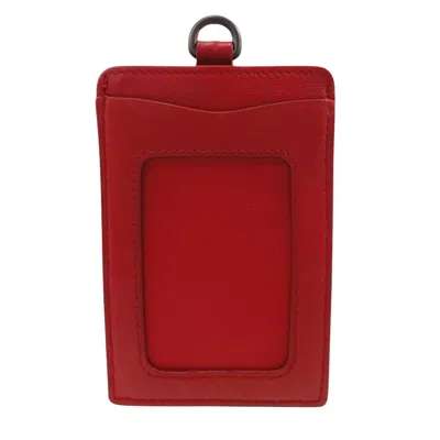 Shop Bottega Veneta Intrecciato Red Leather Wallet  ()