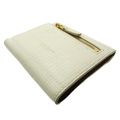 Shop Bottega Veneta Palmerato White Leather Wallet  ()