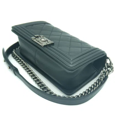 Pre-owned Chanel Boy Black Leather Shopper Bag ()