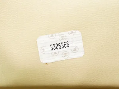 Pre-owned Chanel Logo Cc Beige Leather Tote Bag ()