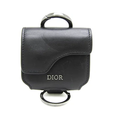 Shop Dior Airpods Black Leather Wallet  ()
