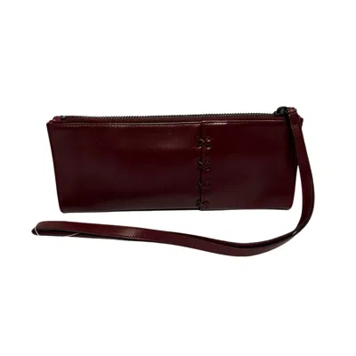 Shop Gucci Burgundy Leather Clutch Bag ()