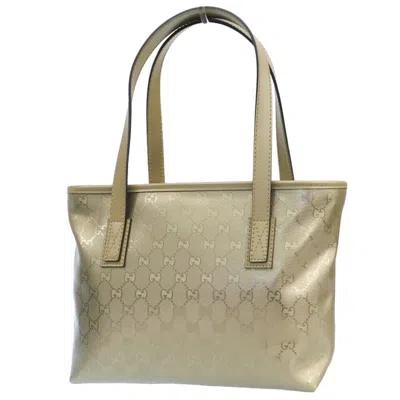 Shop Gucci Cabas Gold Leather Tote Bag ()