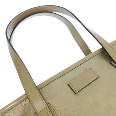 Shop Gucci Cabas Gold Leather Tote Bag ()
