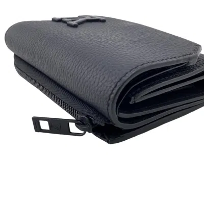 Pre-owned Louis Vuitton Pilot Case Black Leather Wallet  ()