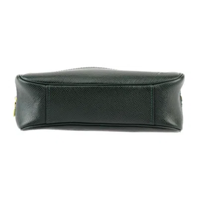 Pre-owned Louis Vuitton Pochette Green Leather Clutch Bag ()