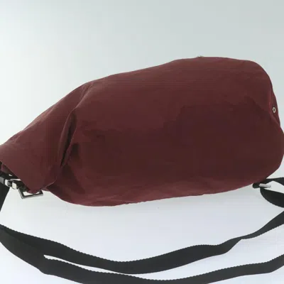 Shop Prada Burgundy Synthetic Shoulder Bag ()